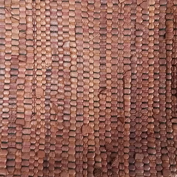 Vintage Rare handmade Roberto Desiderio brown woven leather bag